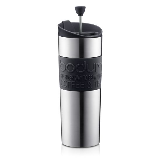 BODUM® Vacuum Travel Mug Press Black