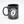 Load image into Gallery viewer, Black, Ceramic, Mug, with White Foguster® Coffee works Logo and The Clean Bean® symbol 
