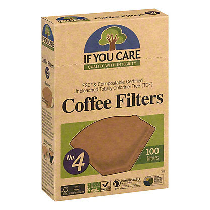 Unbleached, Eco-Friendly, #4 Cone Filters 