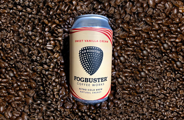 Gourmet, Low Calorie, Air-Roasted, Nitro Cold-Brew Coffee, Vanilla Flavor (only 80 calories per can)  Coffee works, Fogbuster Coffee, low acid, smooth